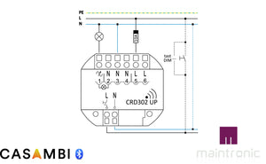 Συνδέσεις Maintronic-CASAMBI-DIMMER-CRD302