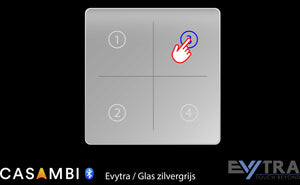 Evytra Glass Touch Switch Casambi Silver Gray Fa3