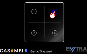 Evytra Glass Touch Switch Casambi Schwarz Fa2
